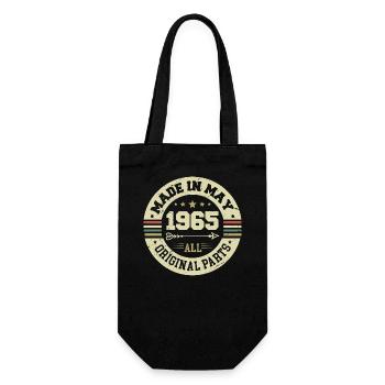 Mai 1965 Jahrestag Mai 1965 Geburtstag May 1965 - Geschenkbeutel für Flaschen - Schwarz - Vorne