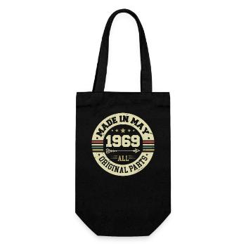 Mai 1969 Jahrestag Mai 1969 Geburtstag May 1969 - Geschenkbeutel für Flaschen - Schwarz - Vorne