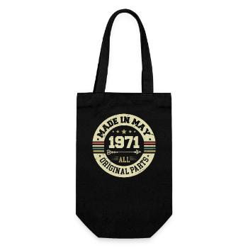 May 1971 Anniversary May 1971 Birthday May 1971 - Gift Bag for Bottles - black - Front