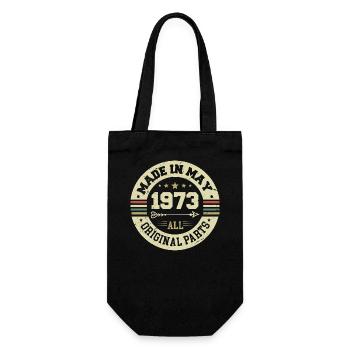 Mai 1973 Jahrestag Mai 1973 Geburtstag May 1973 - Geschenkbeutel für Flaschen - Schwarz - Vorne
