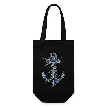 Cosmic Anchor - White Outline - Gift Bag for Bottles - black - Front