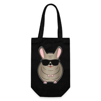 Chinchilla - Geschenkbeutel für Flaschen - Schwarz - Vorne