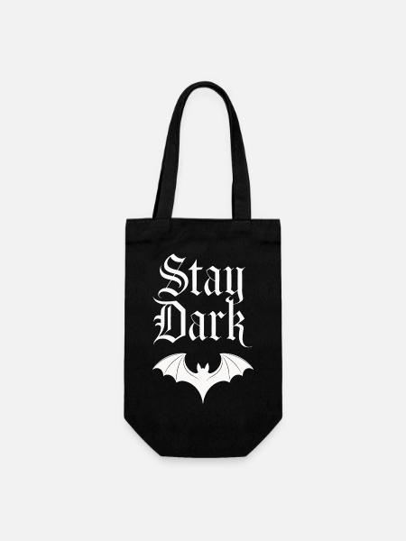Stay Dark: Fledermaus der Nacht - Geschenkbeutel für Flaschen - Schwarz
