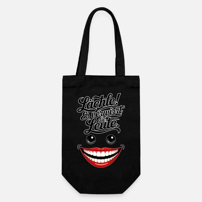 Toujours souriant - Sac à bouteille - noir