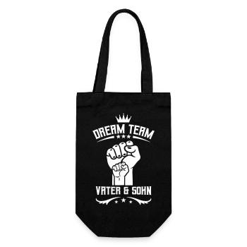vater und sohn faust team - Geschenkbeutel für Flaschen - Schwarz - Vorne