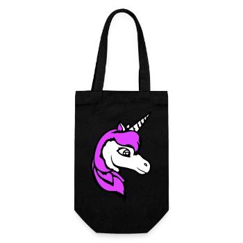 Licorne fille assez sympathique dessin animé cheval - Sac à bouteille - noir - Devant