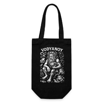 Vodyanoy - Slavic Mythical creature - Gift Bag for Bottles - black - Front