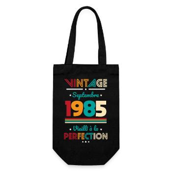 Anniversaire 40 ans - Vintage - Septembre 1985 - Sac à bouteille - noir - Devant