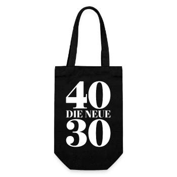 40 The New 30 Typo Contrast - Gift Bag for Bottles - black - Front