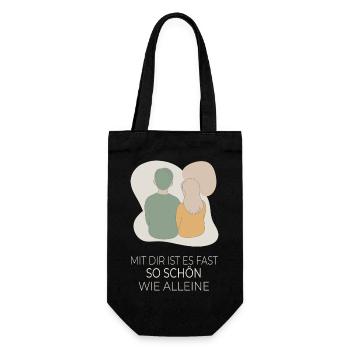 C’est presque aussi agréable avec toi que seul - Sac à bouteille - noir - Devant