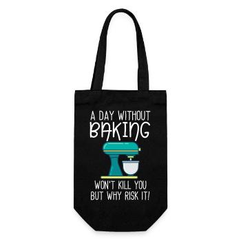Une journée sans pâtisserie - Sac à bouteille - noir - Devant