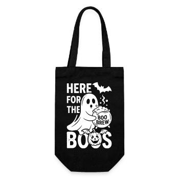 Geist mit Boo Brew Halloween - Geschenkbeutel für Flaschen - Schwarz - Vorne