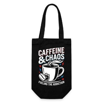 Coffee chaos - Gift Bag for Bottles - black - Front