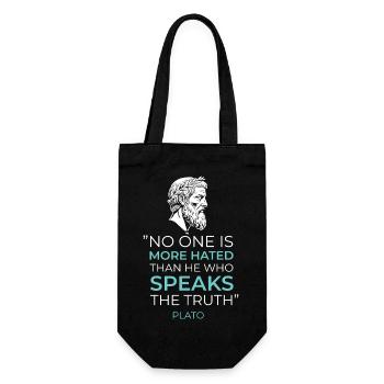 Greek Philosophy Plato Quote Truth - Gift Bag for Bottles - black - Front