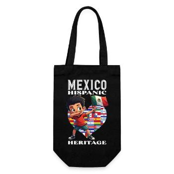 Mexiko Stolz & Heimat Mexikaner Mexico Flagge - Geschenkbeutel für Flaschen - Schwarz - Vorne