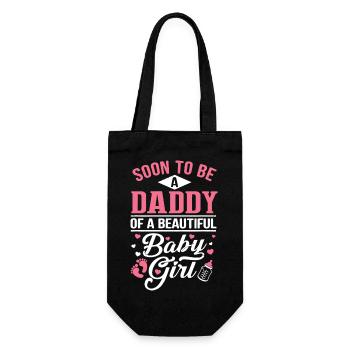 Soon to Be a Daddy of a Baby Girl - Gift Bag for Bottles - black - Front