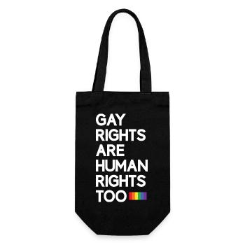 Mois de la Fierté LGBT - Les droits des homosexuels sont aussi des droits humains - Sac à bouteille - noir - Devant