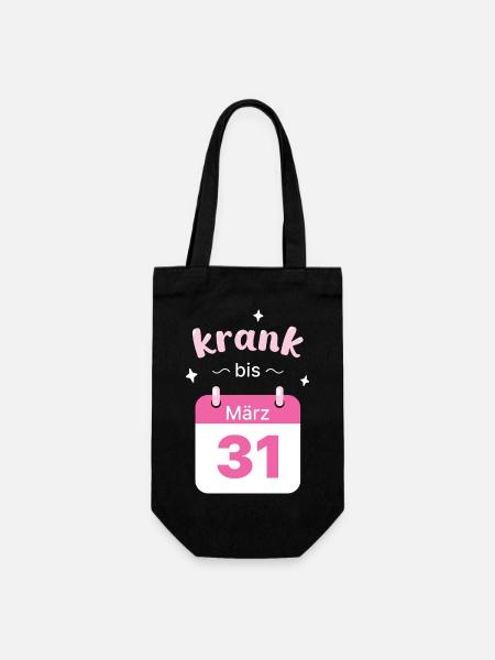 Krank bis Ende Merz - Geschenkbeutel für Flaschen - Schwarz
