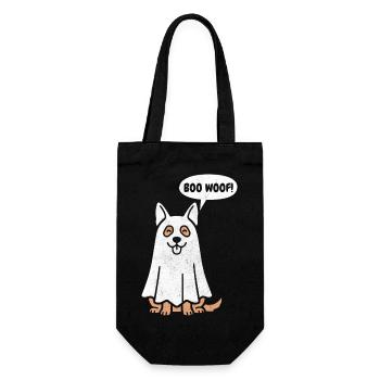 Berger allemand Boo Woof - Chien drôle d’Halloween - Sac à bouteille - noir - Devant