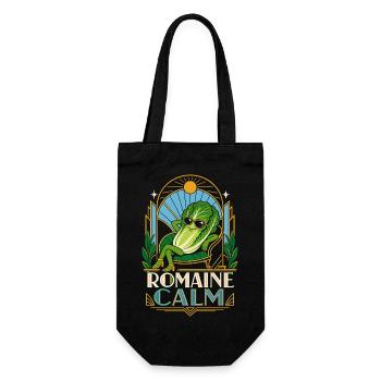 Romaine Calm Salad Pun - Gift Bag for Bottles - black - Front