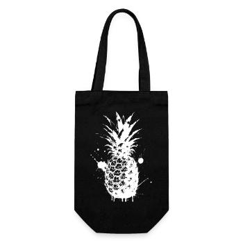 Pineapple Spray White - Gift Bag for Bottles - black - Front