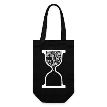 Countdown zum nächsten Geburtstag - Geschenkbeutel für Flaschen - Schwarz - Vorne