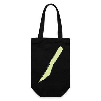 Pinselstrich - Style Streifen / Diagonal - Geschenkbeutel für Flaschen - Schwarz - Vorne