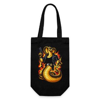 Cobra - Geschenkbeutel für Flaschen - Schwarz - Vorne