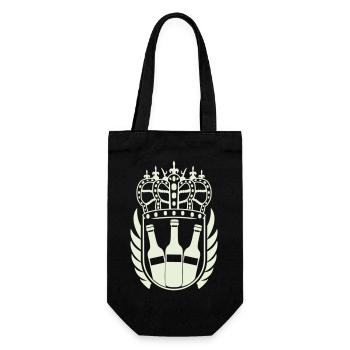 Königliches Bier Logo - Geschenkbeutel für Flaschen - Schwarz - Vorne