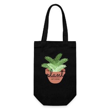 Planty of love - Gift Bag for Bottles - black - Front
