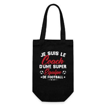 Je suis le coach d'une super équipe de football - Sac à bouteille - noir - Devant