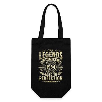 1954 Born Born Lgenden Birthday - Gift Bag for Bottles - black - Front