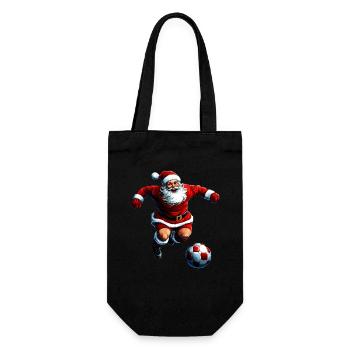 Père Noël Football / Footballeur Noël - Sac à bouteille - noir - Devant