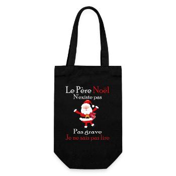 Le Père Noël N'existe Pas - Sac à bouteille - noir - Devant