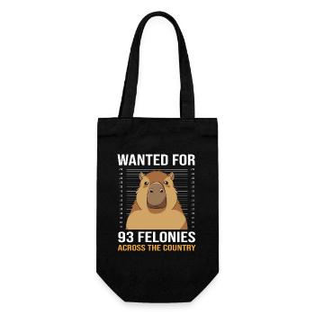 Capybara Capibara - Geschenkbeutel für Flaschen - Schwarz - Vorne