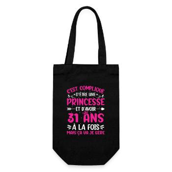 Une princesse et d'avoir 31 ans - Sac à bouteille - noir - Devant