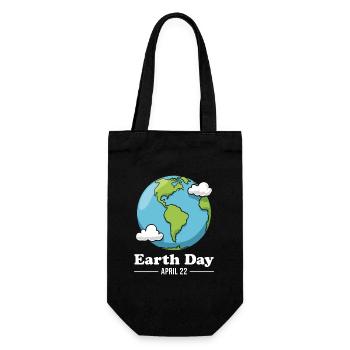Tag der Erde 22. April - Geschenkbeutel für Flaschen - Schwarz - Vorne