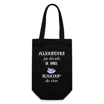 Aujourd'hui j'ai décidé de faire beaucoup de rien - Sac à bouteille - noir - Devant