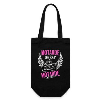 Motarde un jour motarde toujours t-shirt femme - Sac à bouteille - noir - Devant