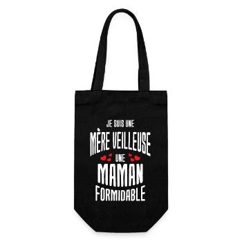 Je suis une mère veilleuse une maman formidable - Sac à bouteille - noir - Devant