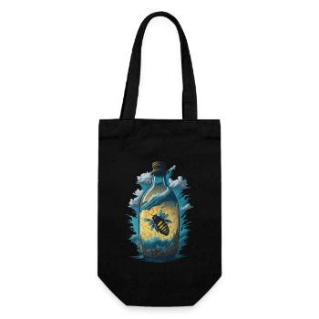 Bee Bottle - Gift Bag for Bottles - black - Front