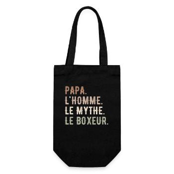 DAD, THE MAN, THE MYTH, THE BOXER - Gift Bag for Bottles - black - Front
