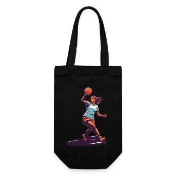 Handballerin Streetwear Ikonischer Style - Geschenkbeutel für Flaschen - Schwarz - Vorne