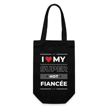 J’aime ma fiancée super chaude - Design pour les couples - Sac à bouteille - noir - Devant
