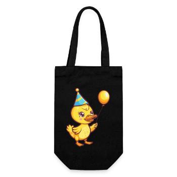 Canard Anniversaire Bande Dessinée Mignon - Sac à bouteille - noir - Devant