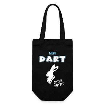 Dart Oster Outfit Dartspieler Ostern Darten - Geschenkbeutel für Flaschen - Schwarz - Vorne