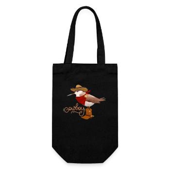 Kiwi Bird in Cowboy Style with Boots and Hat - Gift Bag for Bottles - black - Front