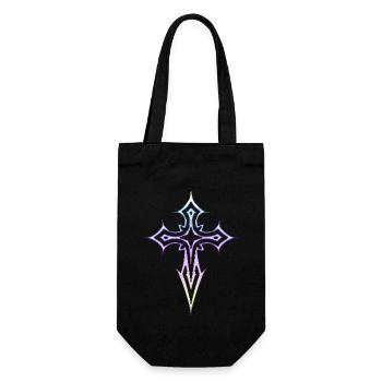 Croix gothique Y2K Emo Cross Esthétique gothique - Sac à bouteille - noir - Devant