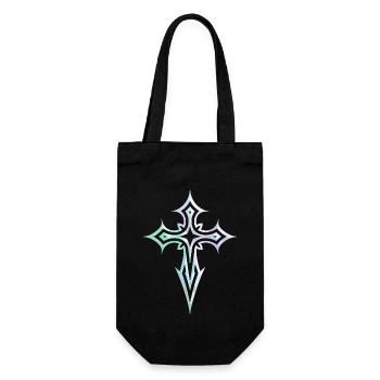 Croix gothique Y2K Emo Croix Gothique Esthétique Tribal - Sac à bouteille - noir - Devant