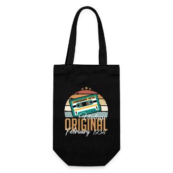 Legendary since February 1934 vintage 1934 - Gift Bag for Bottles - black - Front